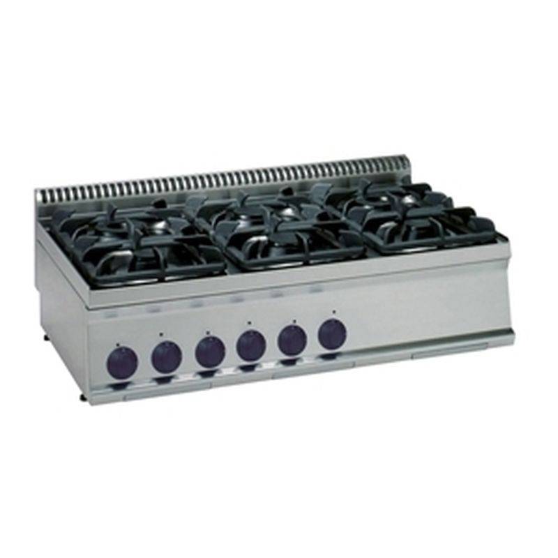 KBS Gas-Kochfläche 30kW 6 Brenner Tischgerät