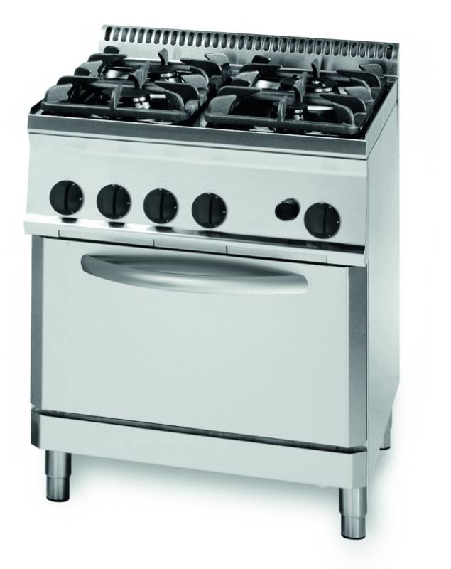 [10331005] KBS Gas-Herd 19,5kW 4 Brenner mit Elektro Backofen