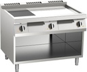 KBS Elektro-Grillplatte geteilt verchromt 16,2kW mit 3 Heizzonen offener Unterbau