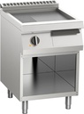 KBS Elektro-Grillplatte geteilt aus Edelstahl 7,5kW mit 2 Heizzonen offener Unterbau