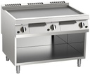 KBS Elektro-Grillplatte glatt aus Edelstahl 16,2kW mit 3 Heizzonen offener Unterbau