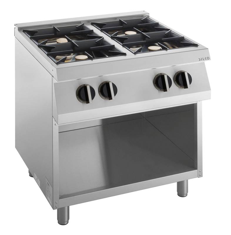 KBS Gas-Herd 4 Brenner 24 kW offener Unterbau