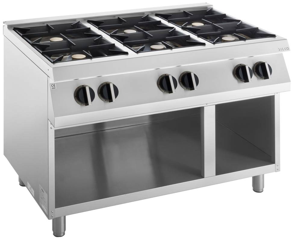 KBS Gas-Herd 6 Brenner 36 kW offener Unterbau