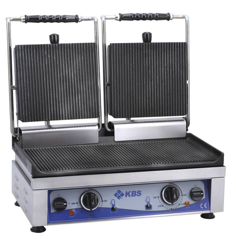 [10927023] KBS Kontaktgrill Grillfläche 52x24cm oben & unten gerillt 2 Heizzonen