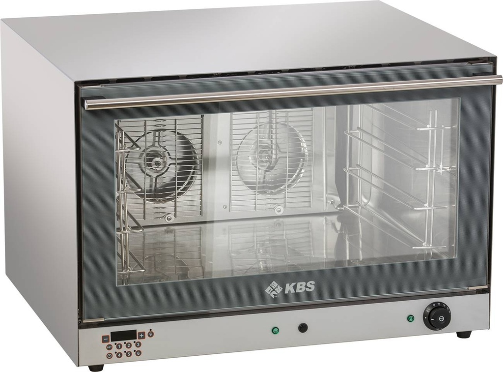 KBS Heißluftofen Euronorm 6,4 kW mit manueller Beschwadung und digitaler Zeitanzeige