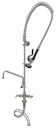 EVERSTEEL Edelstahl 2-Hebelmischer 1-Loch mit Schwenkhahn und HIGH-FLOW Brause