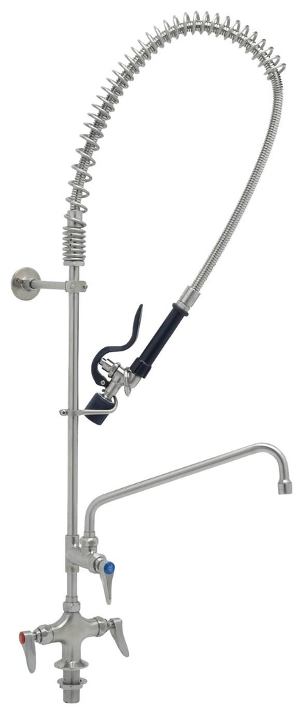 [20911041] EVERSTEEL Edelstahl 2-Hebelmischer 1-Loch mit Schwenkhahn mit LOW-FLOW Brause