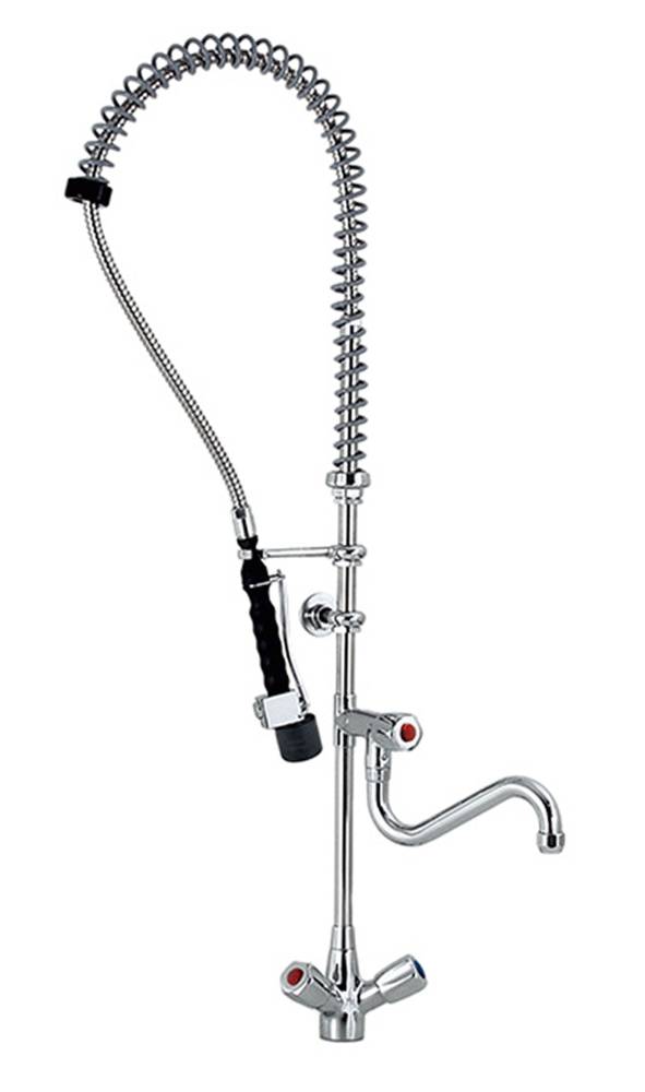 KBS PREMIUM LEED Knebel-Geschirrwaschbrause mit Schwenkhahn und LOW-Flow Brause