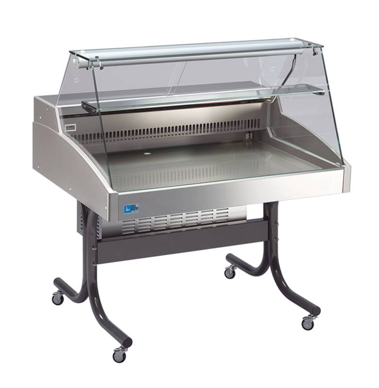 [23113126] KBS Mehrzweckvitrine Delicious 1250 mit geradem Glasaufbau