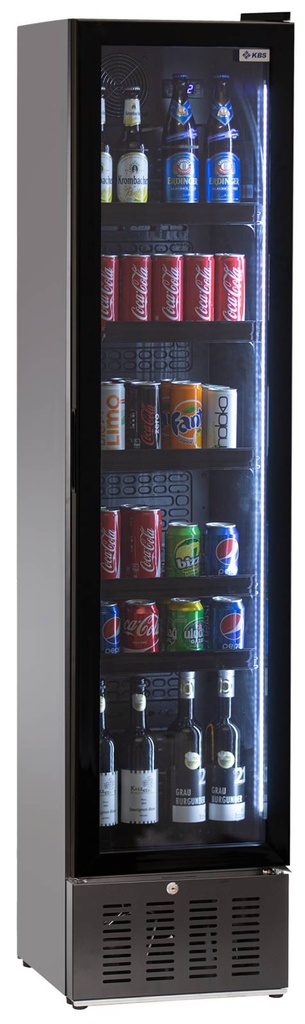 [302160] Glastürkühlschrank KBS 316 G Slim schwarz