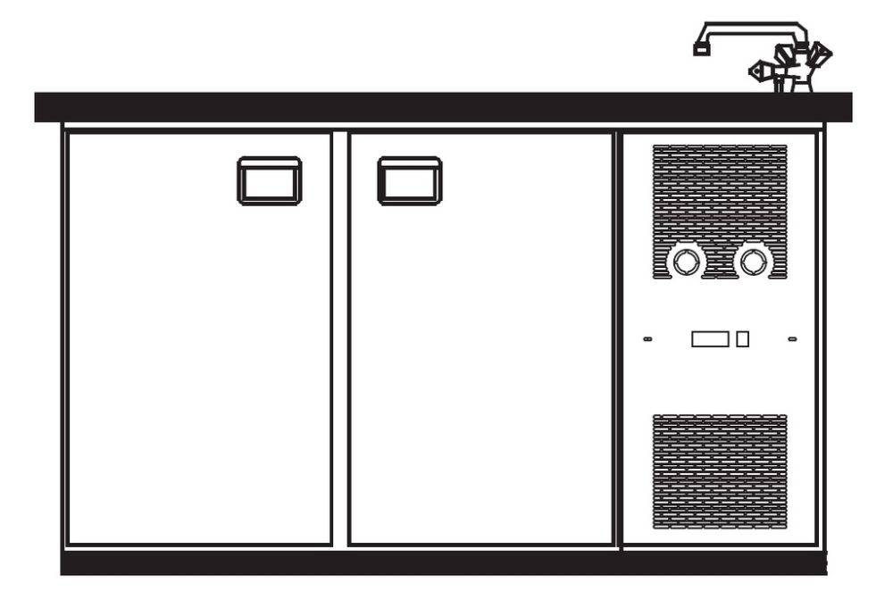 [304170] KBS Getränketheke Paris mit 1 Becken rechts