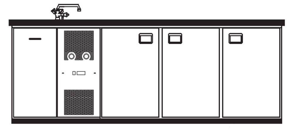 [304187] KBS Getränketheke Bristol mit 2 Becken links