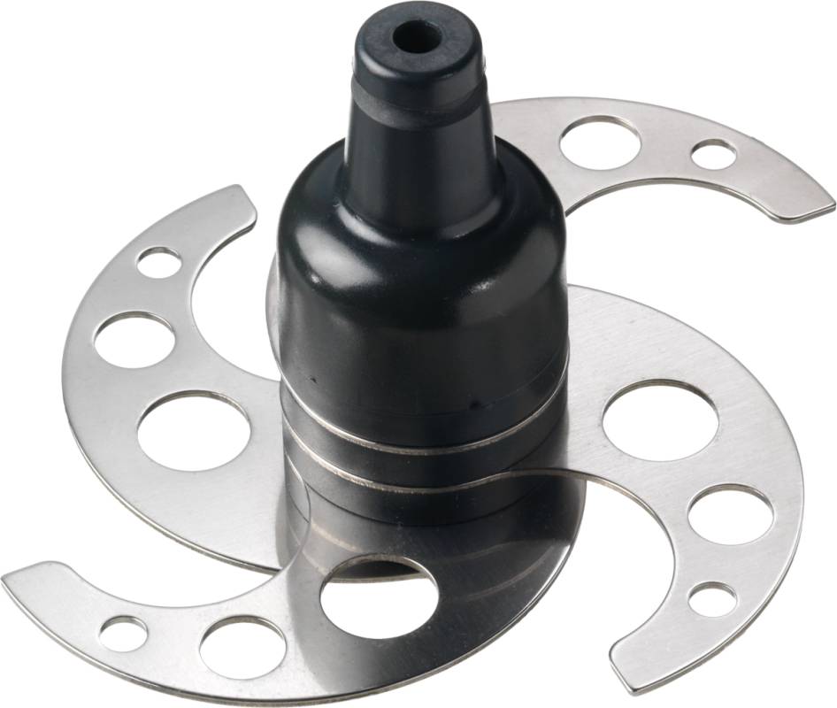 [40590028] KBS Emulsionsmesser 4 Klingen gelocht, mit Schaft für Cutter Modell 40500010 und 40500011