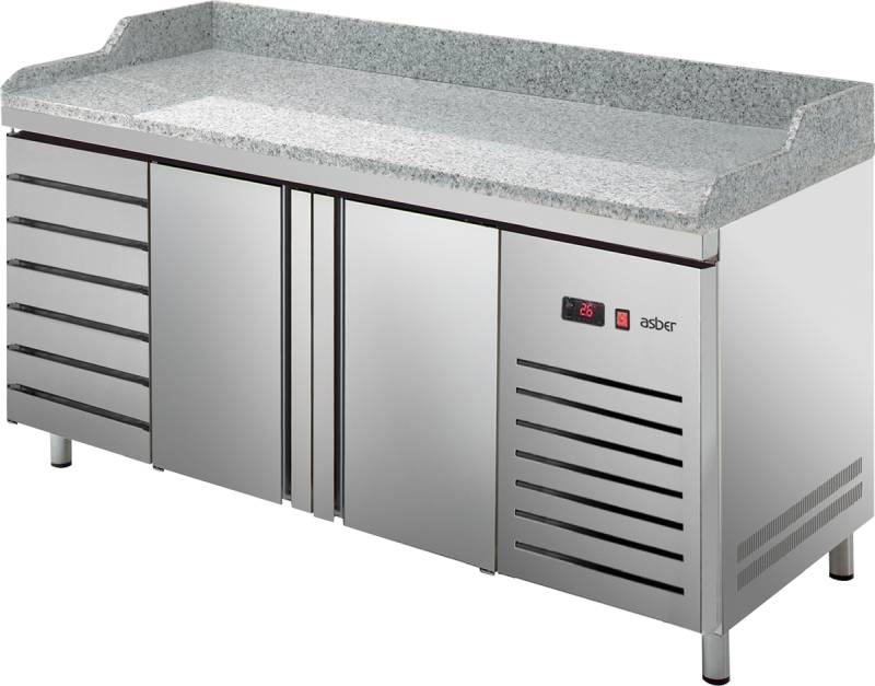 KBS Pizzakühltisch Pizza PKT 2007 2 Türen und 7 Teigschubladen