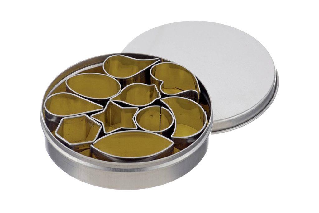 Dekor Ausstecher aus Edelstahl, 10 Stück