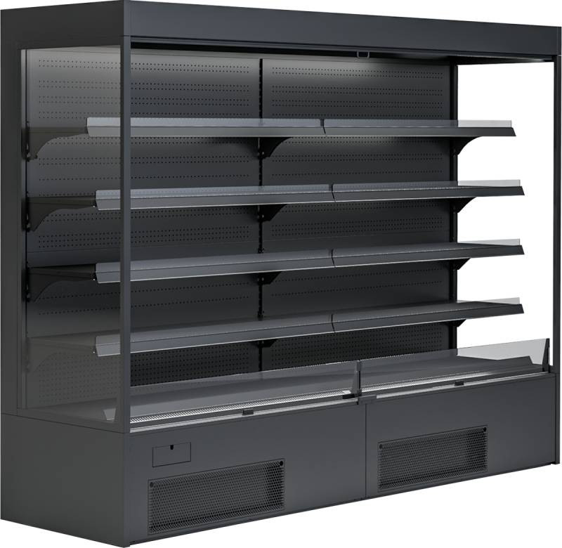 KBS Wandkühlregal Variant 257 Black Line mit Nachtrollo