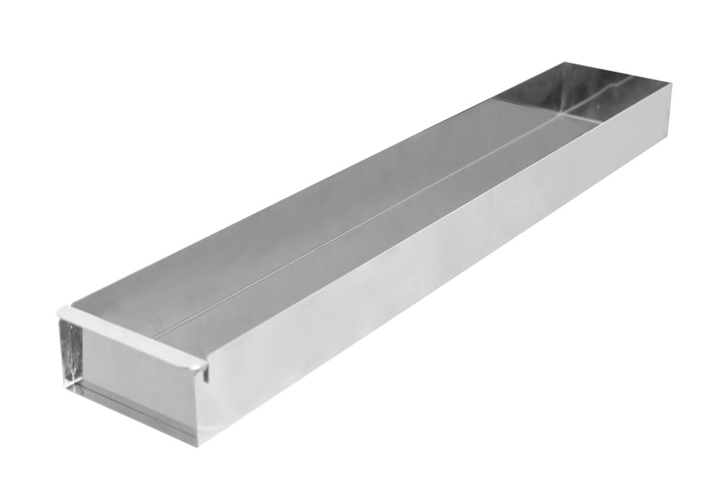 Schnittkuchenblech aus Edelstahl, 580 x 100 x 50 mm