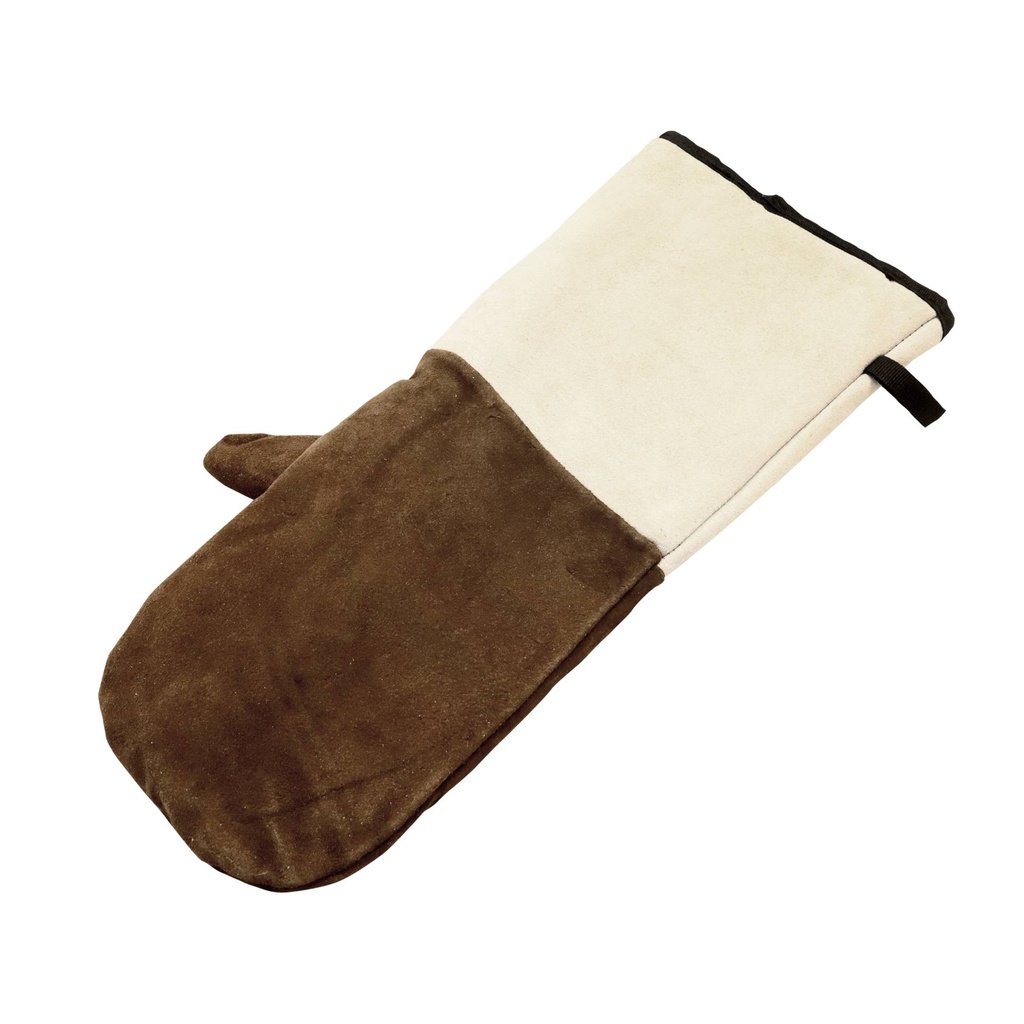 [310111] Backhandschuhe aus Leder, 450 mm, braun-grau