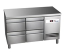 KBS Kühltisch Ready KT2604 mit Arbeitsplatte 4 halbe Schubladen