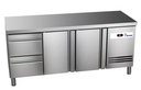KBS Kühltisch Ready KT3602 mit Arbeitsplatte 2 Türen, 2 halbe Schubladen