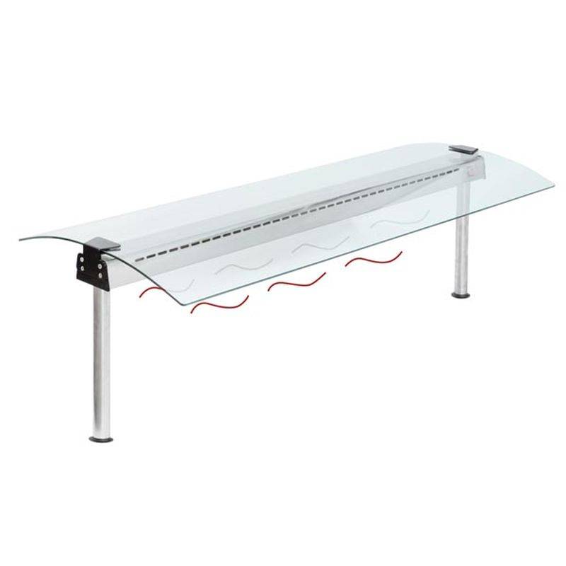 KBS Glasaufbau beidseitig mit Beleuchtungs- und Heizelement für 3 GN