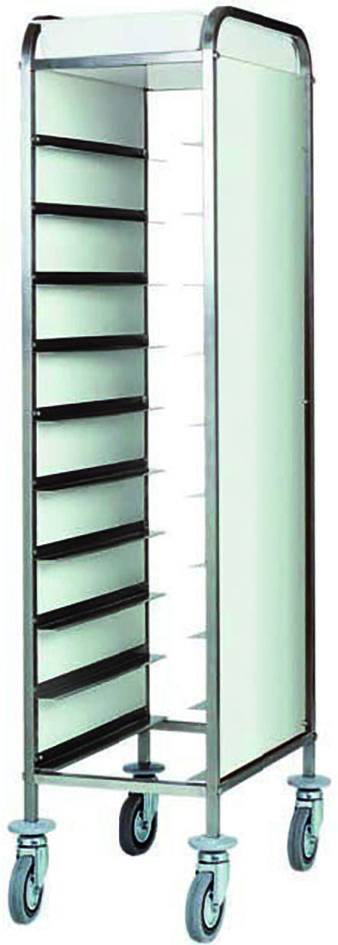 [70970021] KBS Abräumwagen 380 für 10 Tabletts GN 1/1 mit Seitenwänden