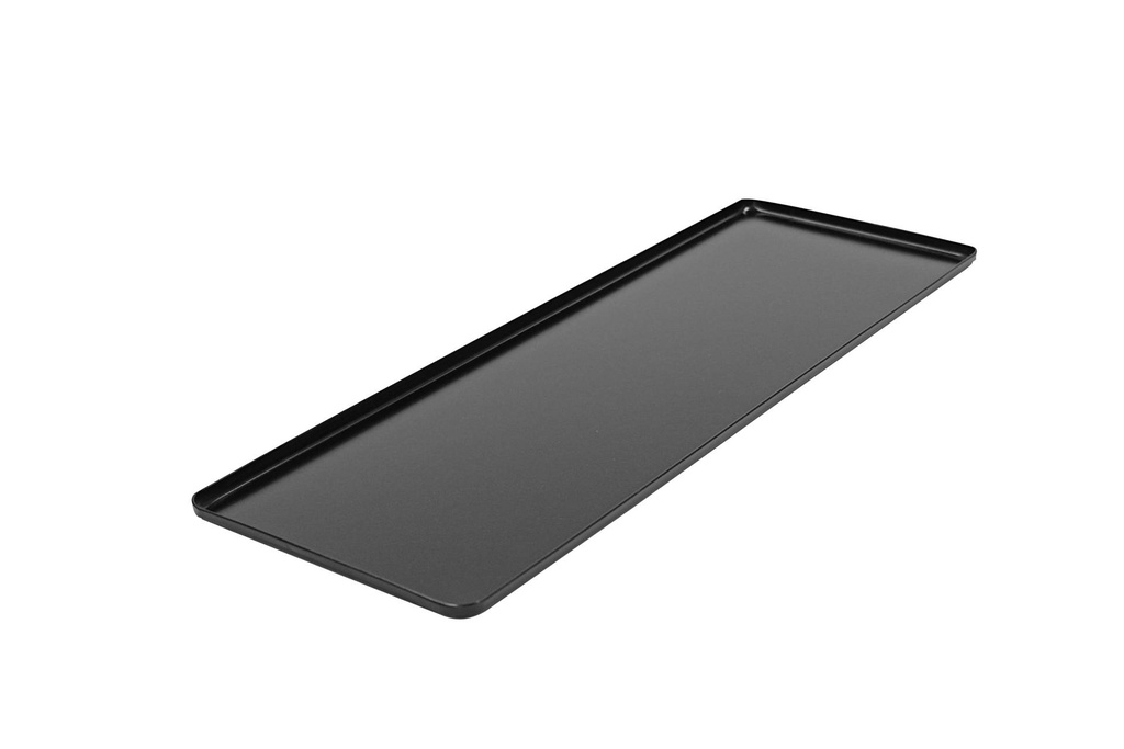 Ausstell-/Thekenblech aus Aluminium, 600 mm × 200 mm × 10 mm, schwarz