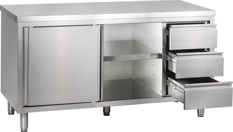 KBS Arbeitsschrank mit Schiebetüren und Schubladenblock B 200cm x T 70cm