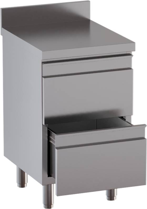 KBS Schubladenschrank 2 Schubladen BxT 50x70cm mit Aufkantung