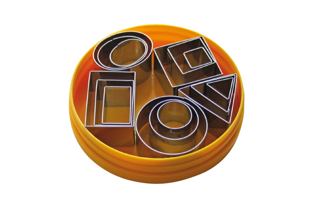 Dekor-Ausstecher im Satz Geometrie, 15 Stück