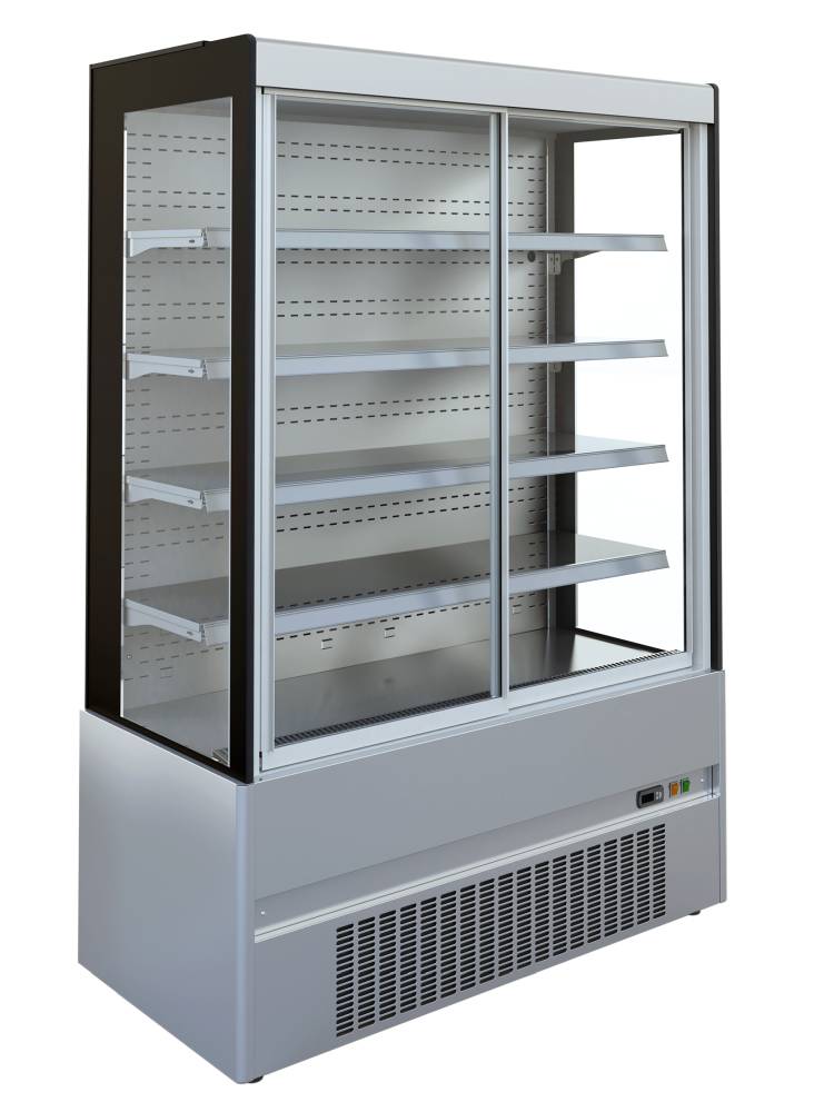 KBS Wandkühlregal Edelstahl Cronus 1310 mit Schiebetüren