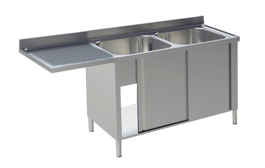 [92022101] KBS Spülcenter 2 Becken rechts Breite 160cm