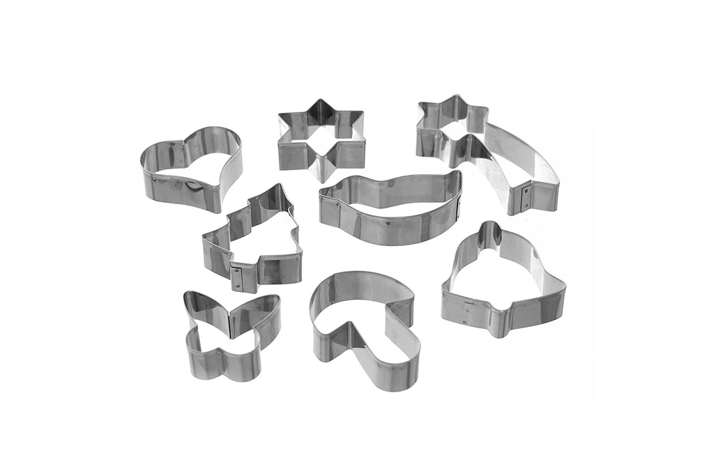 Weihnachtsausstecher Set 8-teilig, Edelstahl