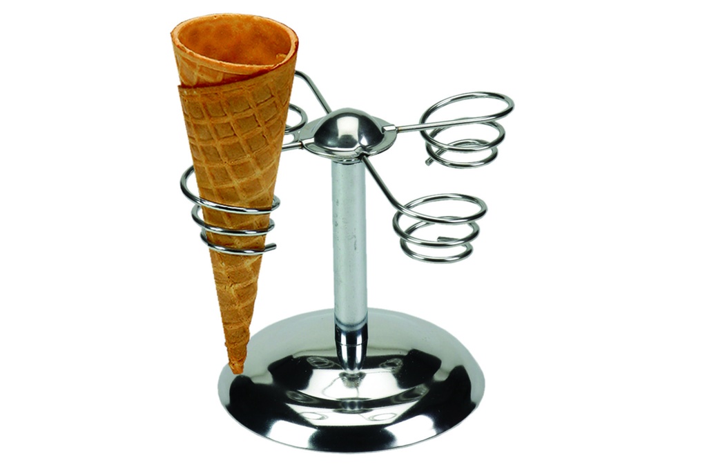 Eistütenhalter aus Edelstahl, Ø 165 mm, 4 Tüten