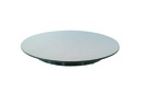 Tortenplatte aus Melamin, Ø 320 mm, silber/schwarz