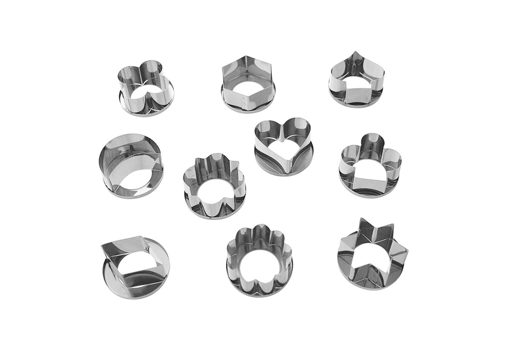 Weihnachtsausstecher Set aus Edelstahl, Ø 50 mm