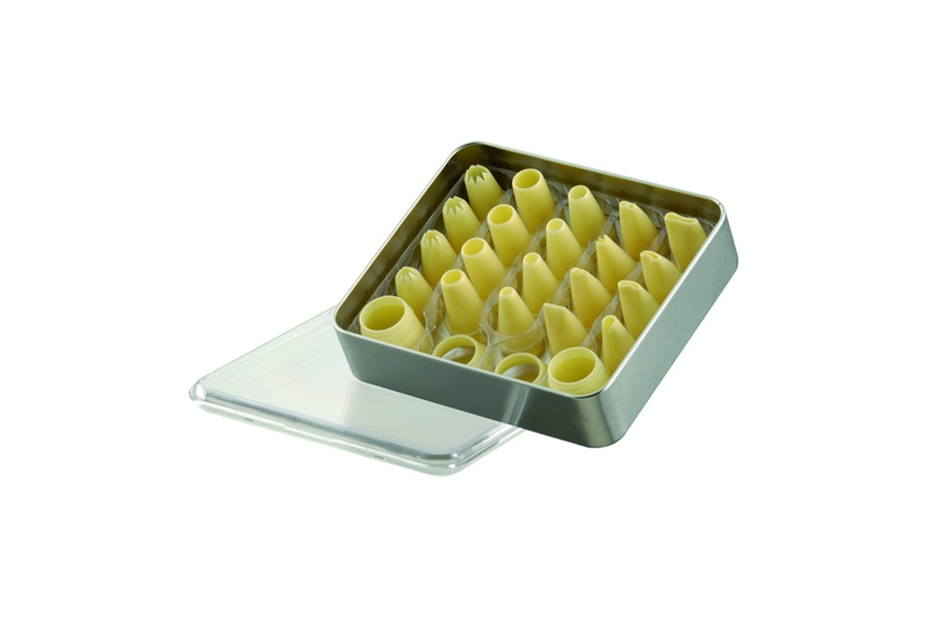 Tüllenkassetten-Set aus PP, Höhe 30 - 35 mm, elfenbein