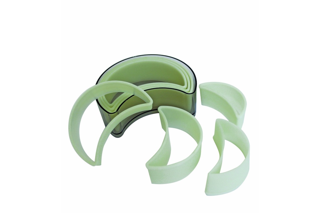 Ausstechersatz Halbmond, glatt, 135 mm x 115 mm, 7 Stück