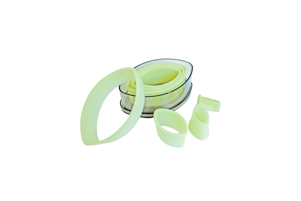 Ausstechersatz oval, glatt, 7 Stück