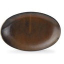 Servierplatte Escura aus Porzellan, 31 × 20,5 × 4 cm