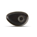 Untertasse Ceres aus Porzellan, 20 x 13 cm, schwarz