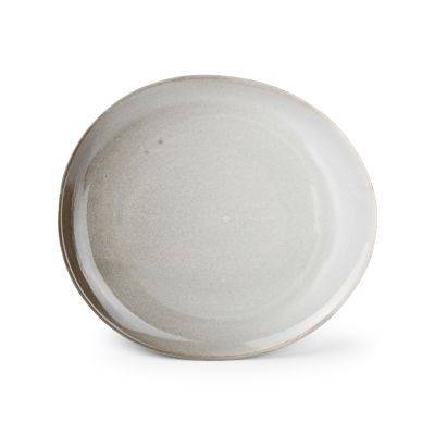 [604648] Teller Ceres aus Porzellan, 25 x 23 cm, grau