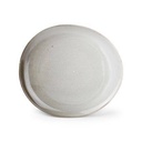 Teller Ceres aus Porzellan, 25 x 23 cm, grau