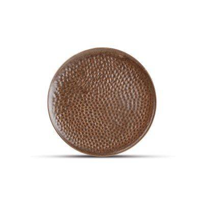 [604800] Teller gehämmertes aus Porzellan, 15,5 cm, kupfer