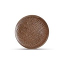 Teller gehämmertes aus Porzellan, 15,5 cm, kupfer