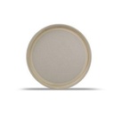 Teller Structo aus Porzellan, Ø 20,5 cm, H 1,5 cm, braun