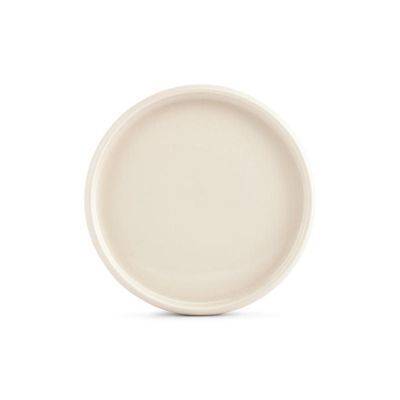 Teller Vanille Curvo aus Porzellan, 21 cm