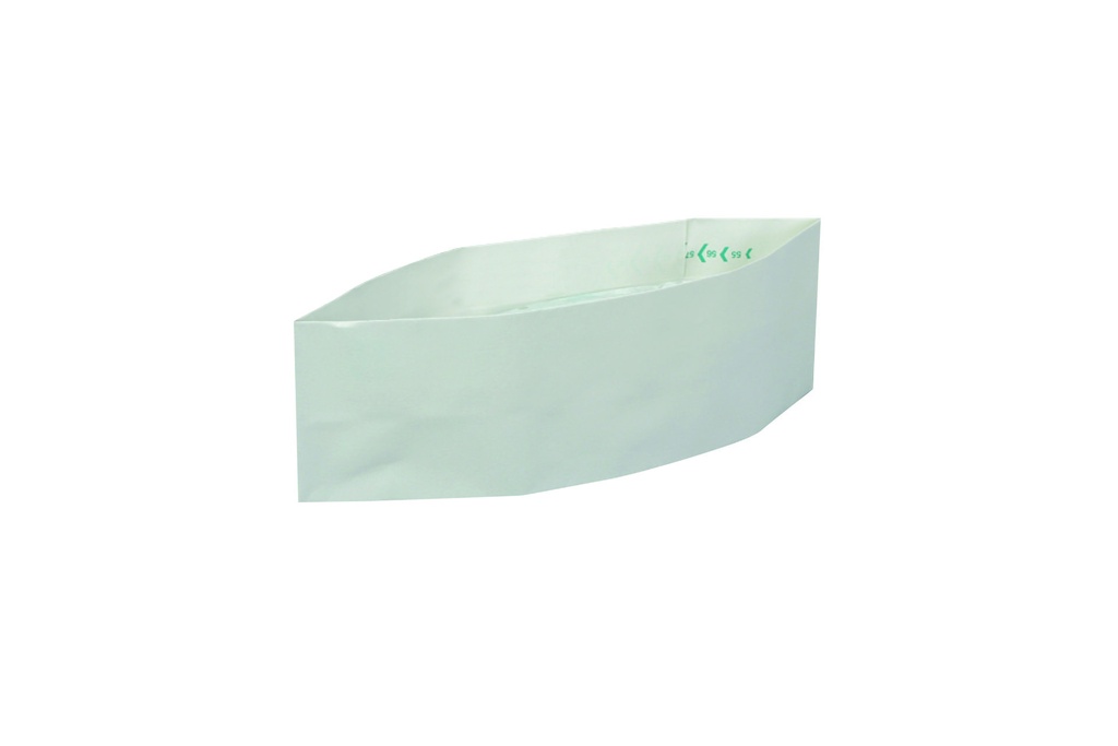 [120100] Papiermützen aus Papier, Ø 85 mm, weiß, 100 Stück