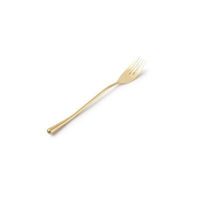 Tafelgabel Mattgold Revive, 21 cm, gold