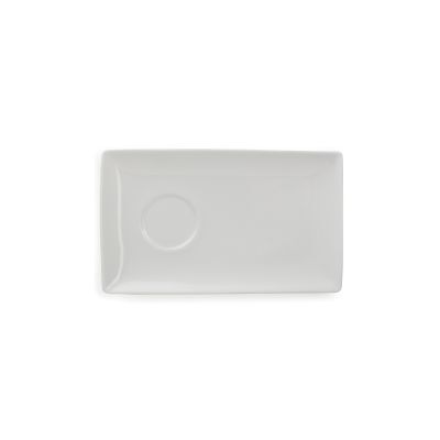 Untertasse Squito aus Porzellan, 20 x 12 cm, weiß